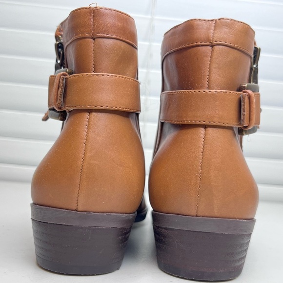 Lauren Ralph Lauren Boho Shelli Sz 9 Leather Ankle Side Zip Boots - Picture 7 of 12